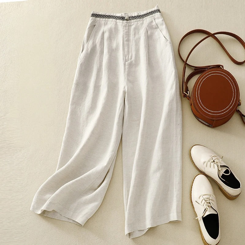 Elia Wide-Leg Linen Pants