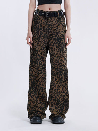 Leopard Baggy Jeans