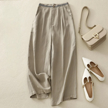 Elia Wide-Leg Linen Pants