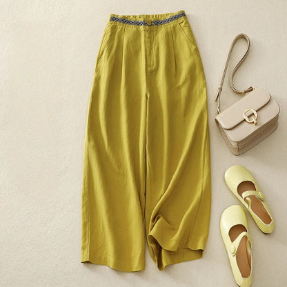 Elia Wide-Leg Linen Pants