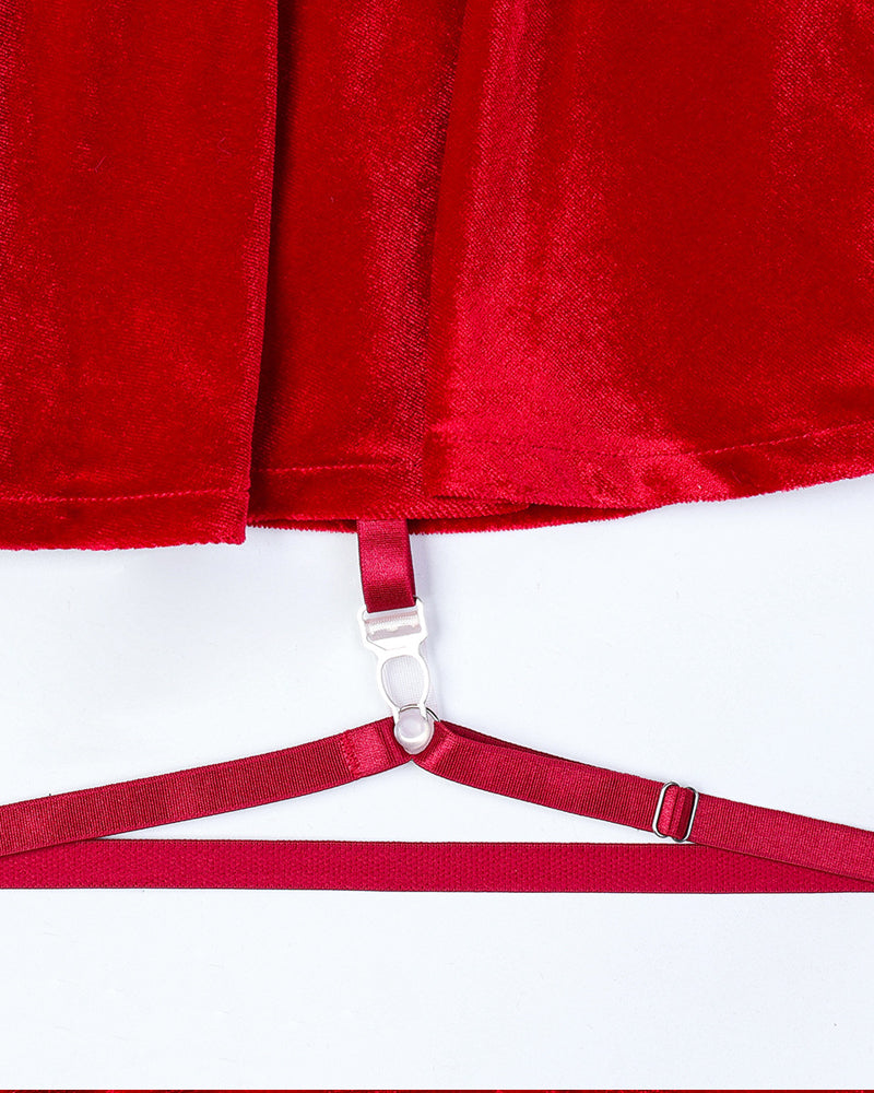 Christmas Opal Heart Decoration Sexy Suit