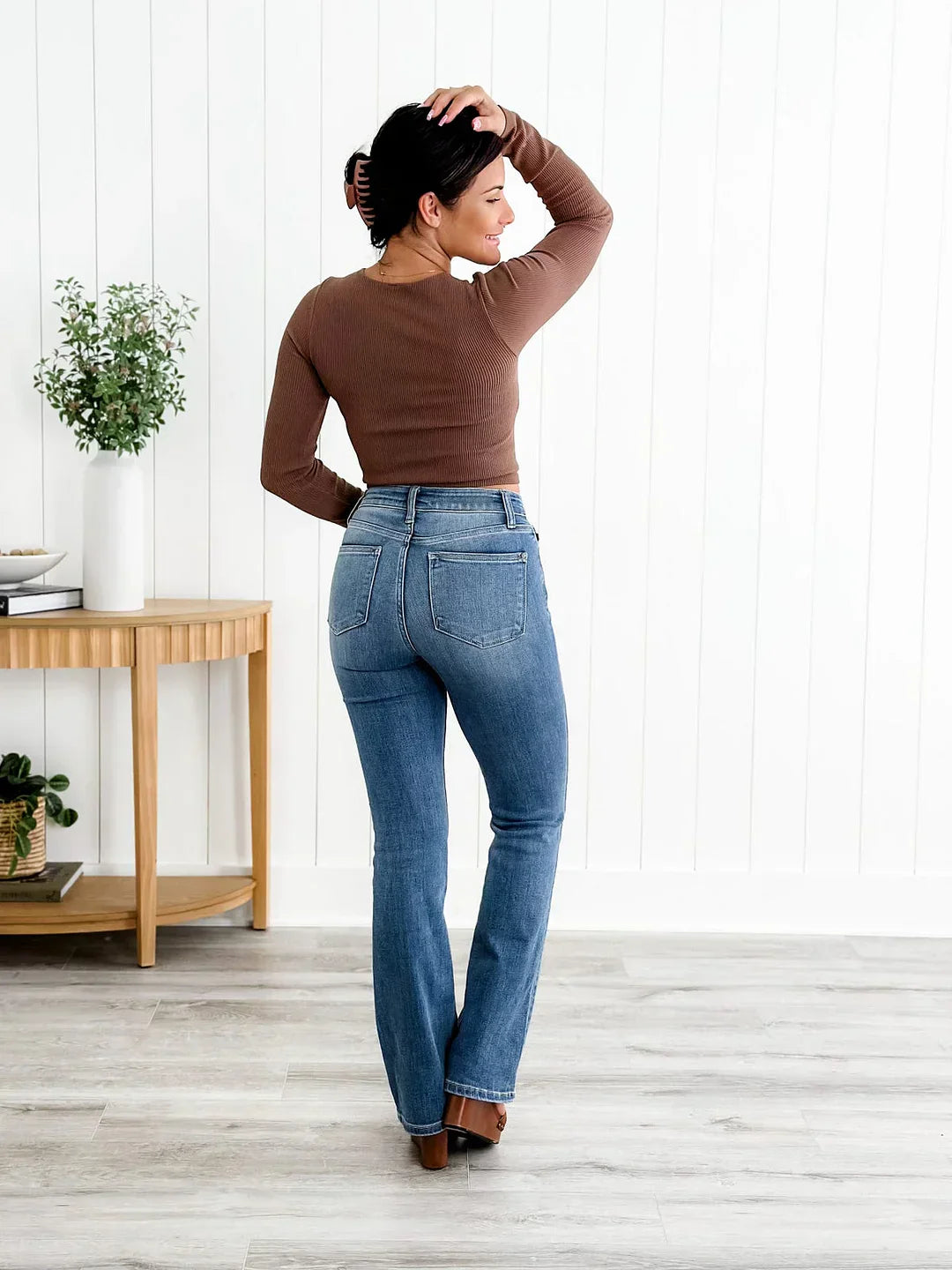 Void Blossom Tummy Control Bootcut Jeans