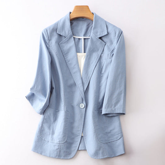 Valentina Linen Blazer