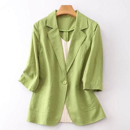 Valentina Linen Blazer