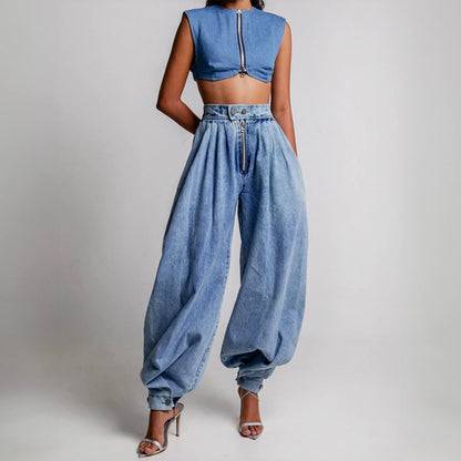 Verona Denim Harem Pants