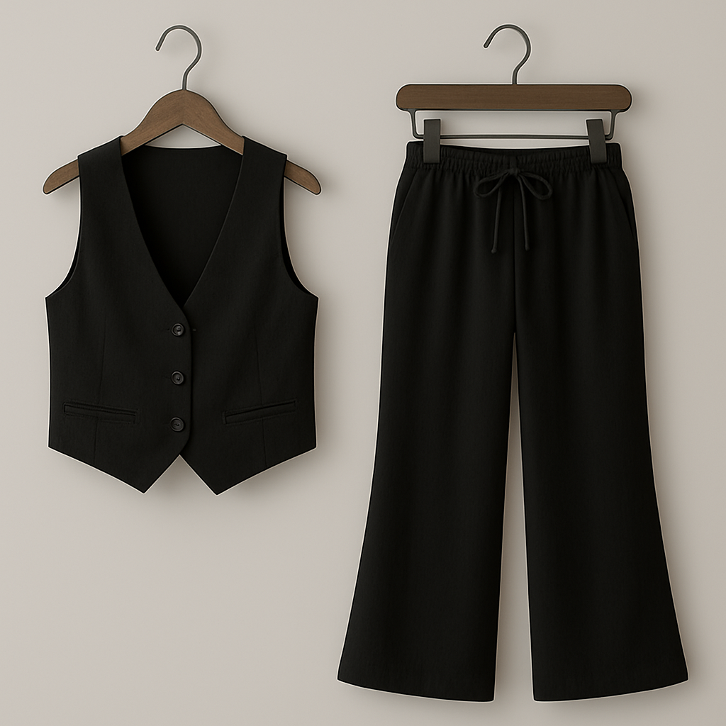 Bianca Linen Vest Set