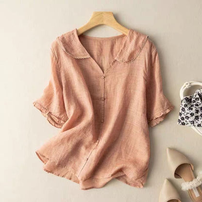 Aria Linen Blouse