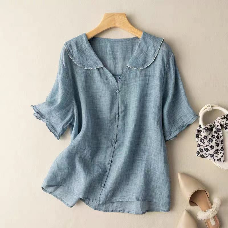 Aria Linen Blouse