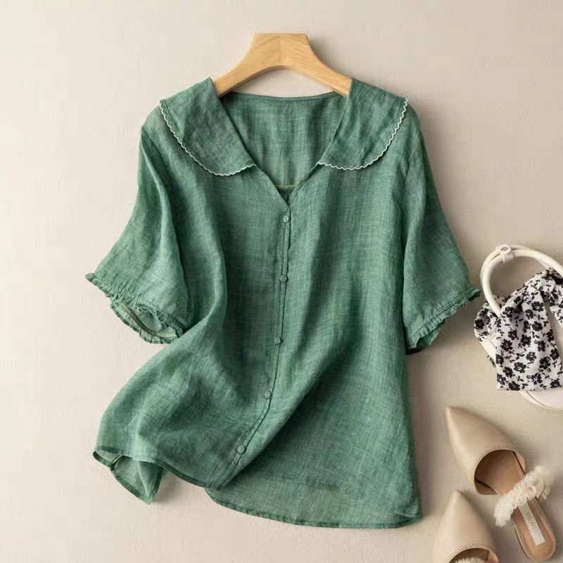 Aria Linen Blouse