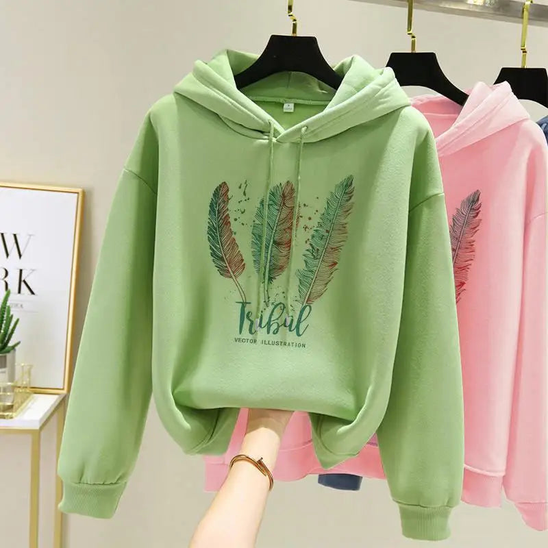 Feather Printed Hoodies
