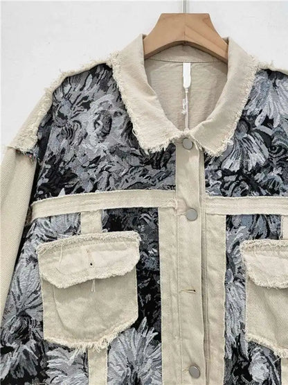 Vintage Flower Patch Denim Jacket