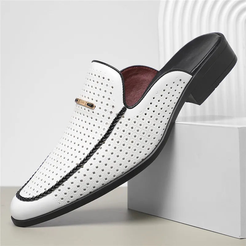 Roucier Genuine Leather Mules