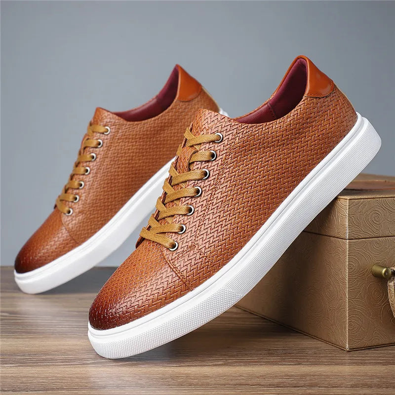 Beaumont Leather Weave Sneakers