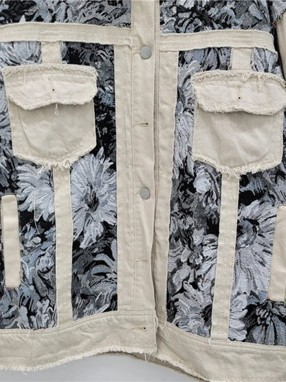 Vintage Flower Patch Denim Jacket