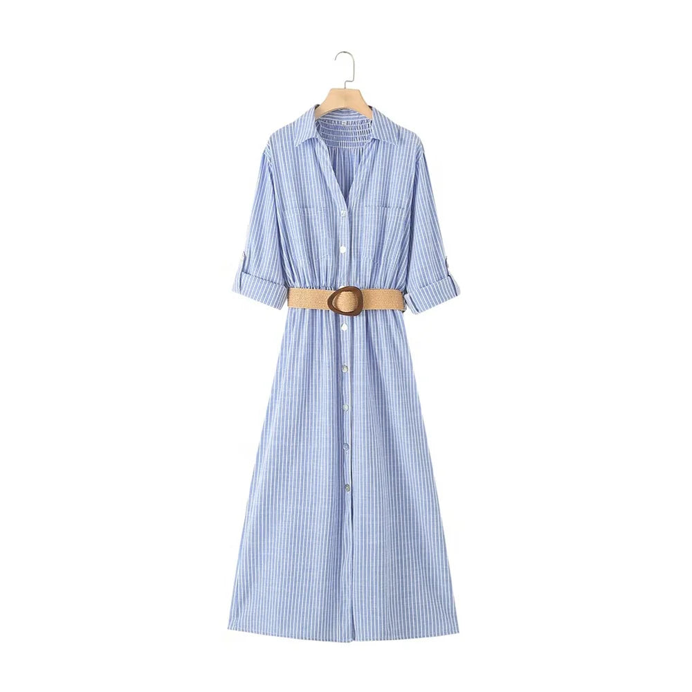 Solana Belted Midi Dress