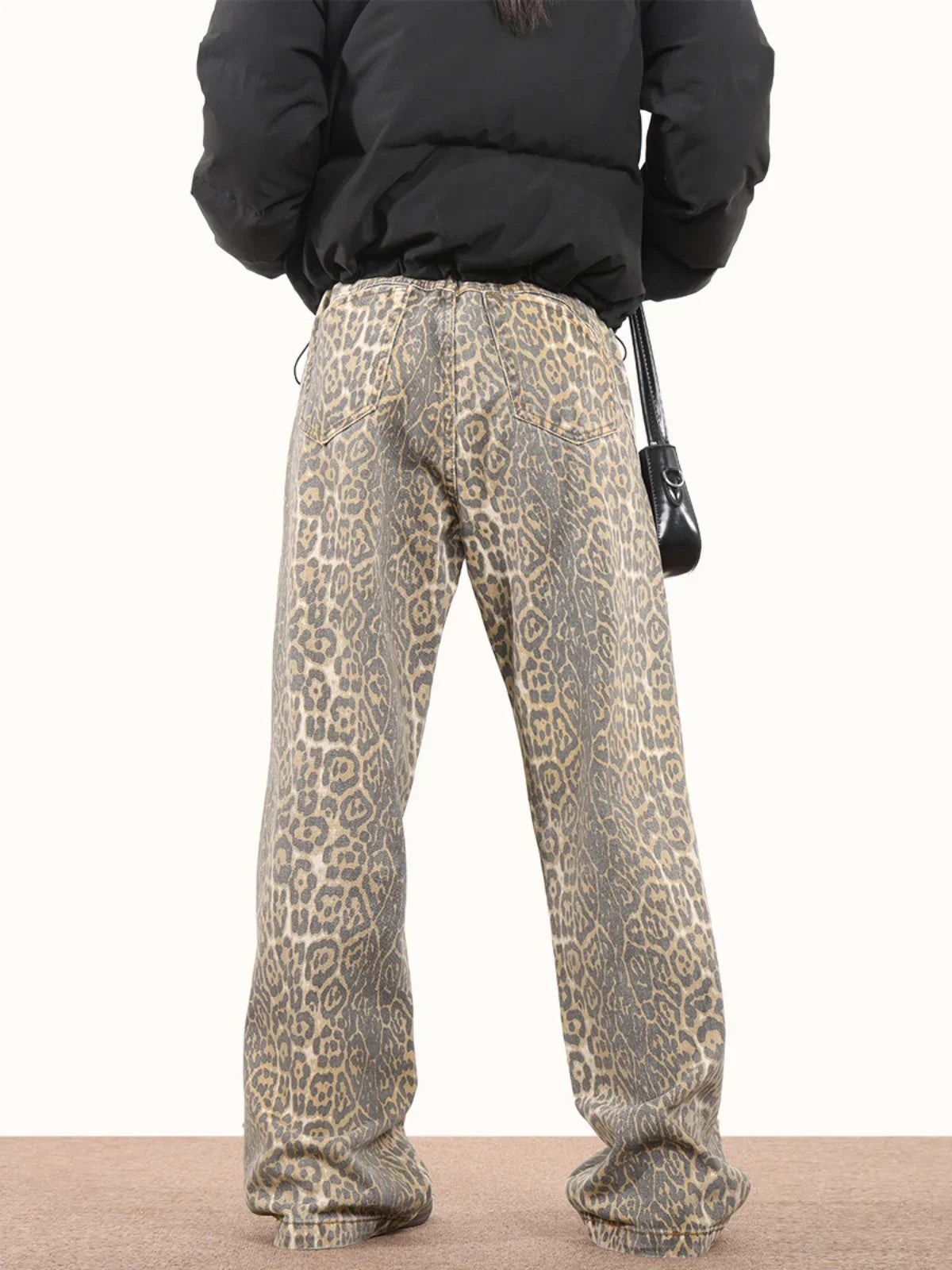 Leopard Baggy Jeans