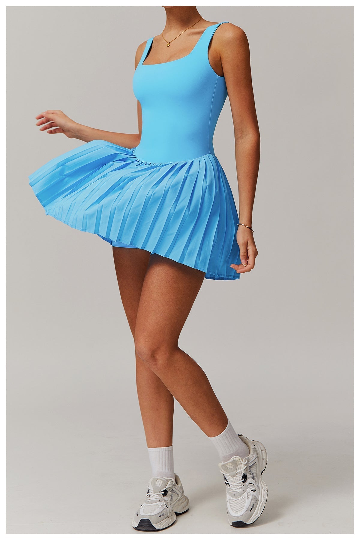 Sporty Pleated Dress