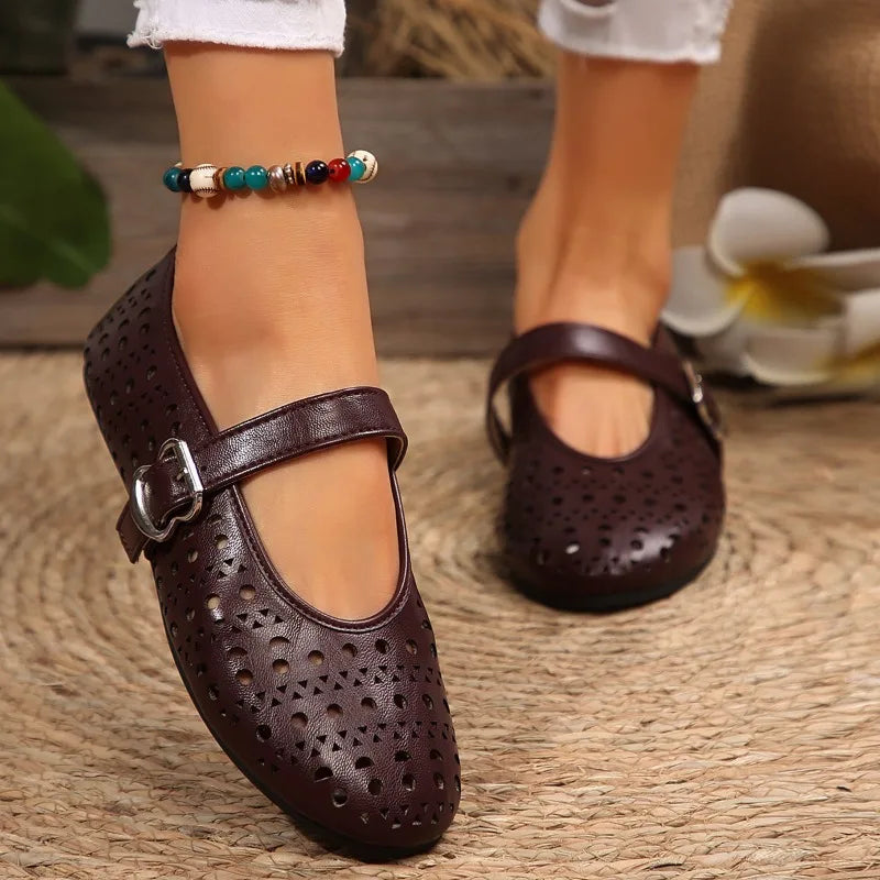 Aveline Leather Flats