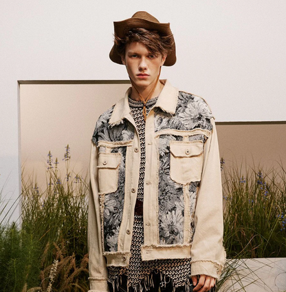 Vintage Flower Patch Denim Jacket