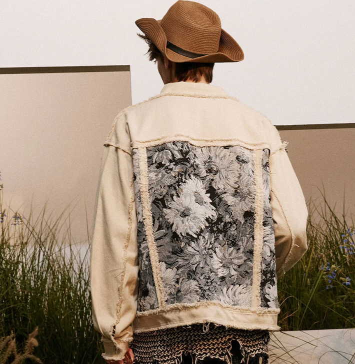 Vintage Flower Patch Denim Jacket
