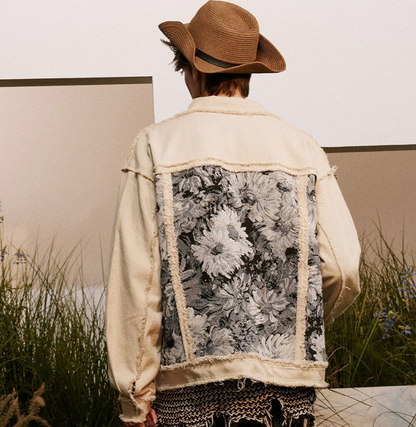 Vintage Flower Patch Denim Jacket