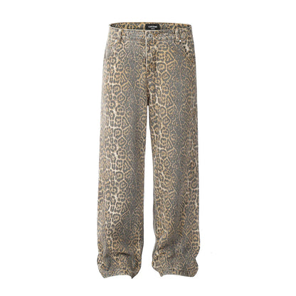 Leopard Baggy Jeans