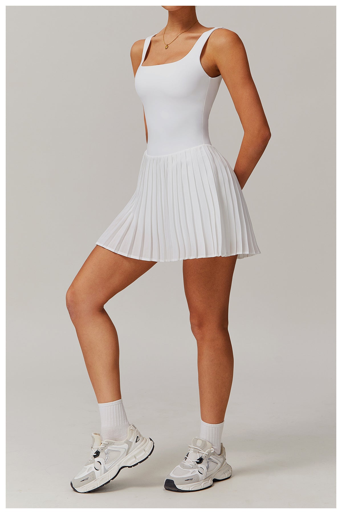 Sporty Pleated Dress