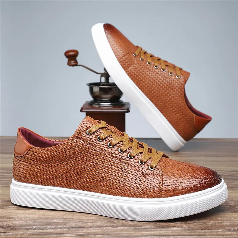 Beaumont Leather Weave Sneakers