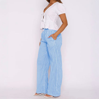Riviera Striped Trousers
