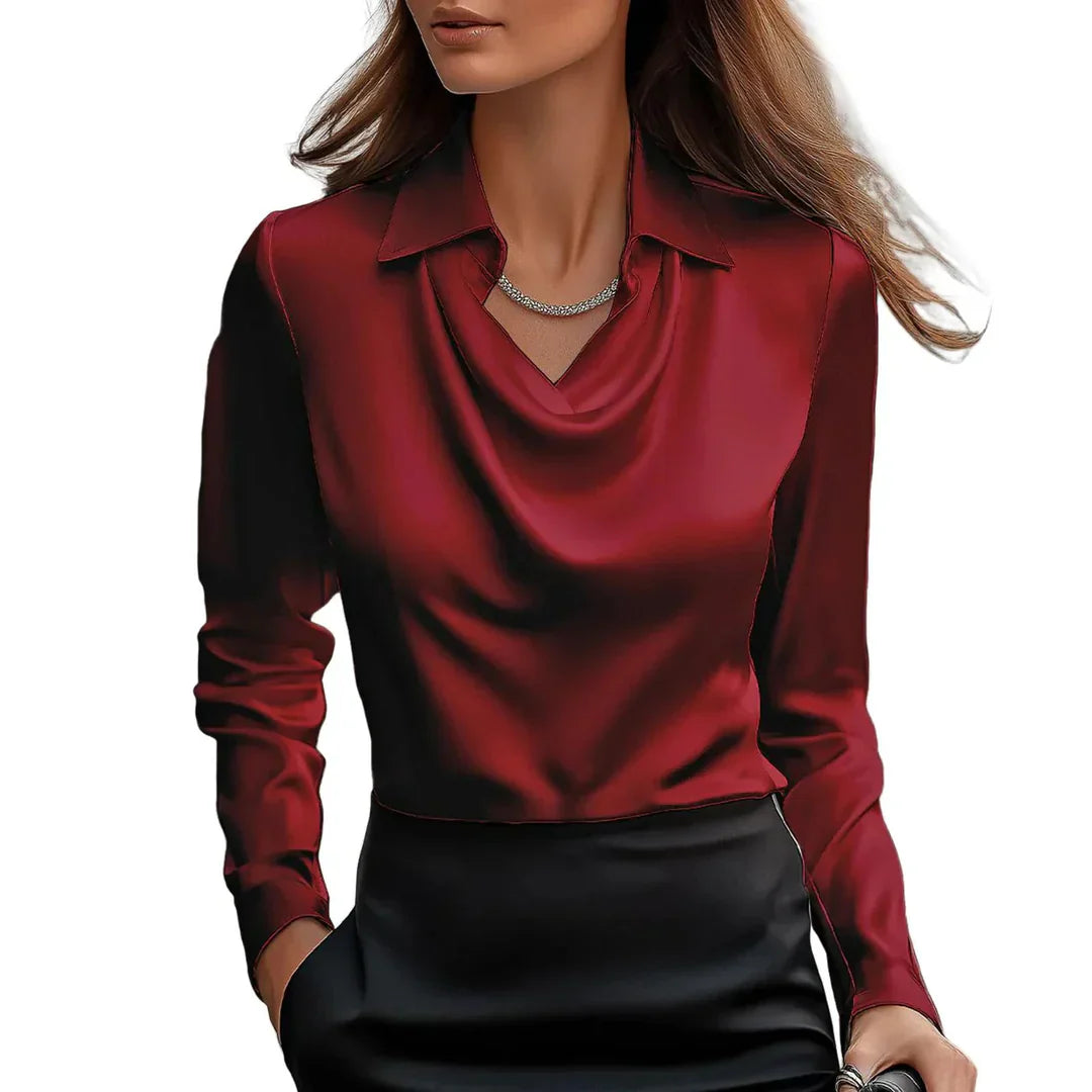 Roselise Satin Neckline Top