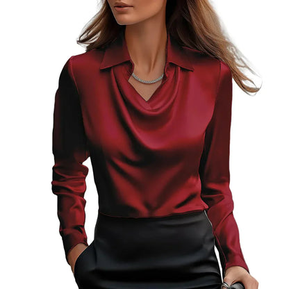 Roselise Satin Neckline Top