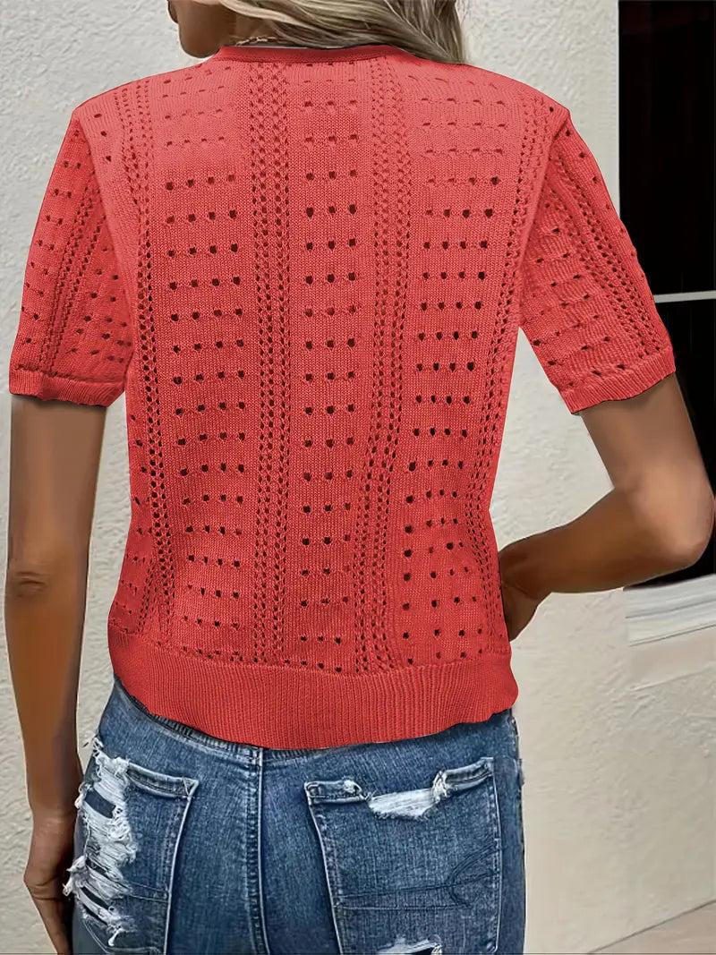 HOLLOW KNIT CARDIGAN