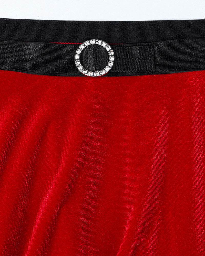 Christmas Opal Heart Decoration Sexy Suit