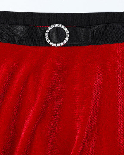 Christmas Opal Heart Decoration Sexy Suit