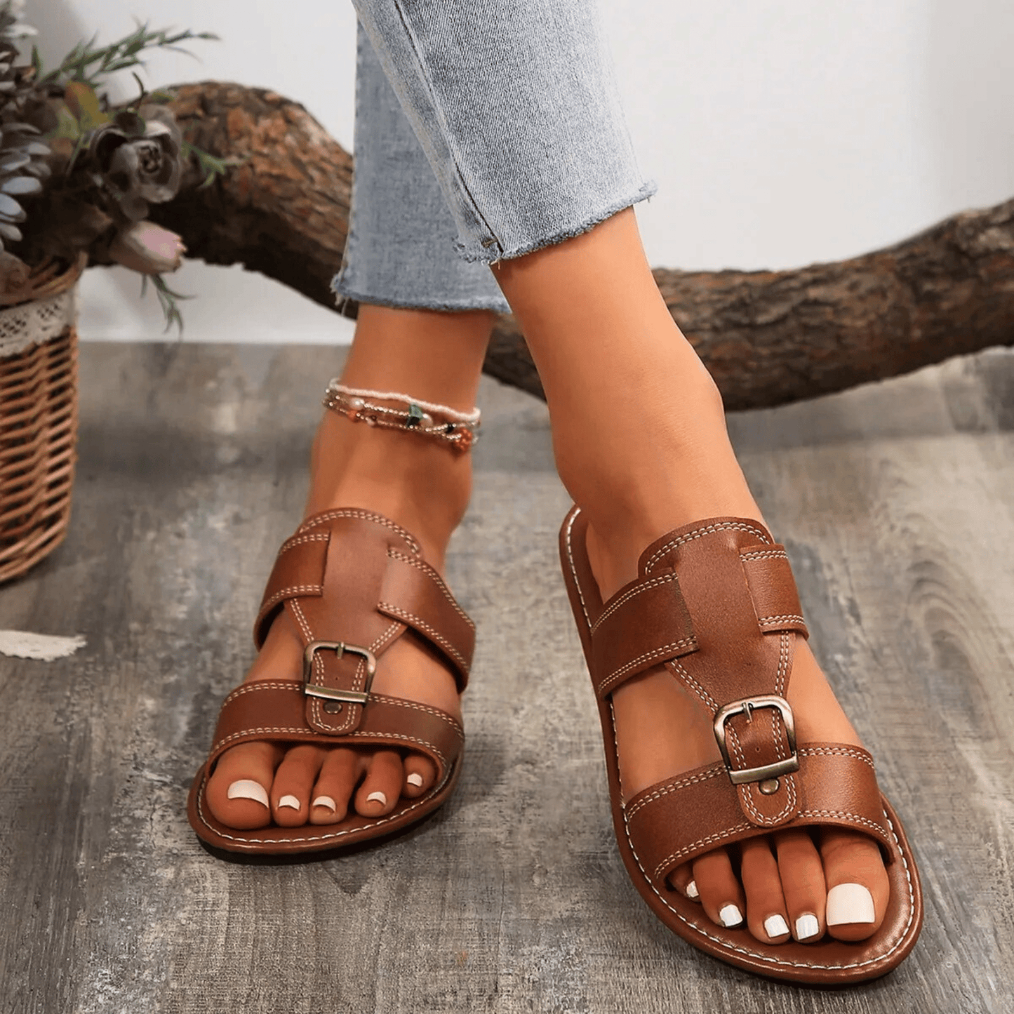 Roma Buckle Sandals